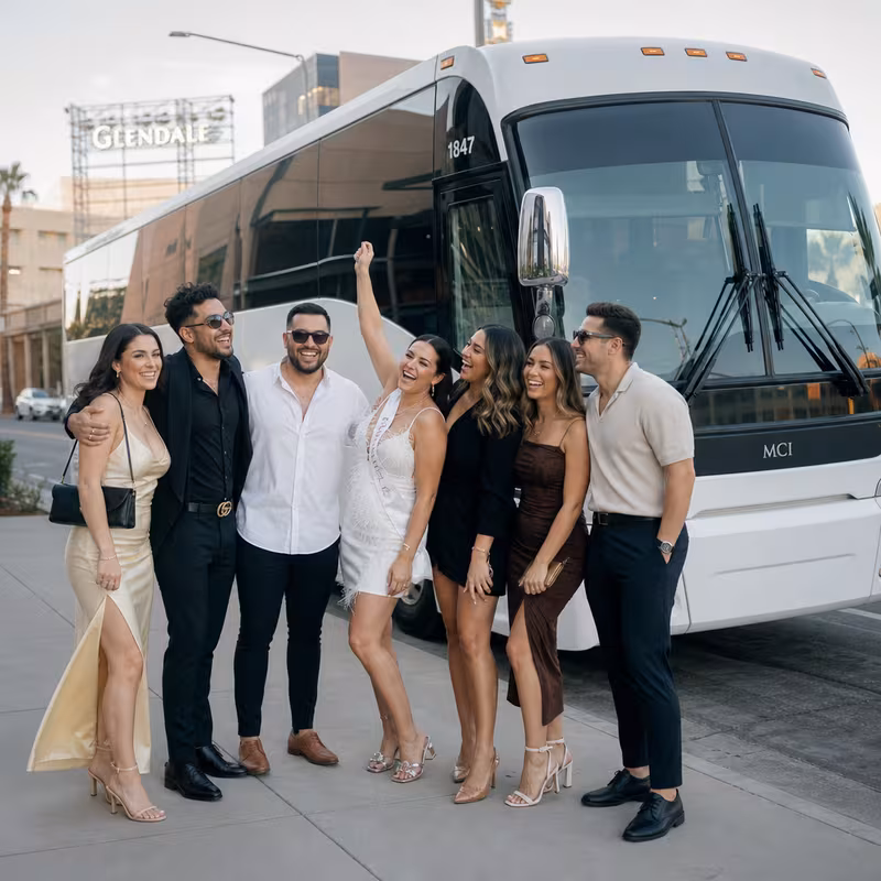Passengers loading luggage while boarding an Glendale group shuttle