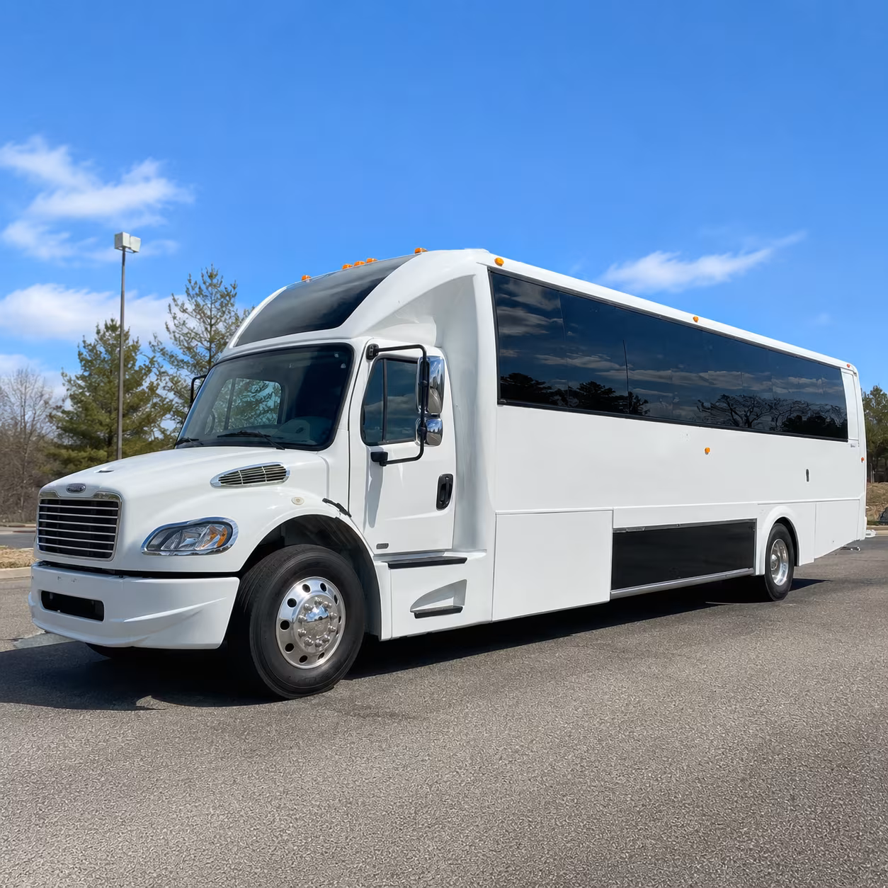 Passenger seating aboard a party bus rental serving Glendale