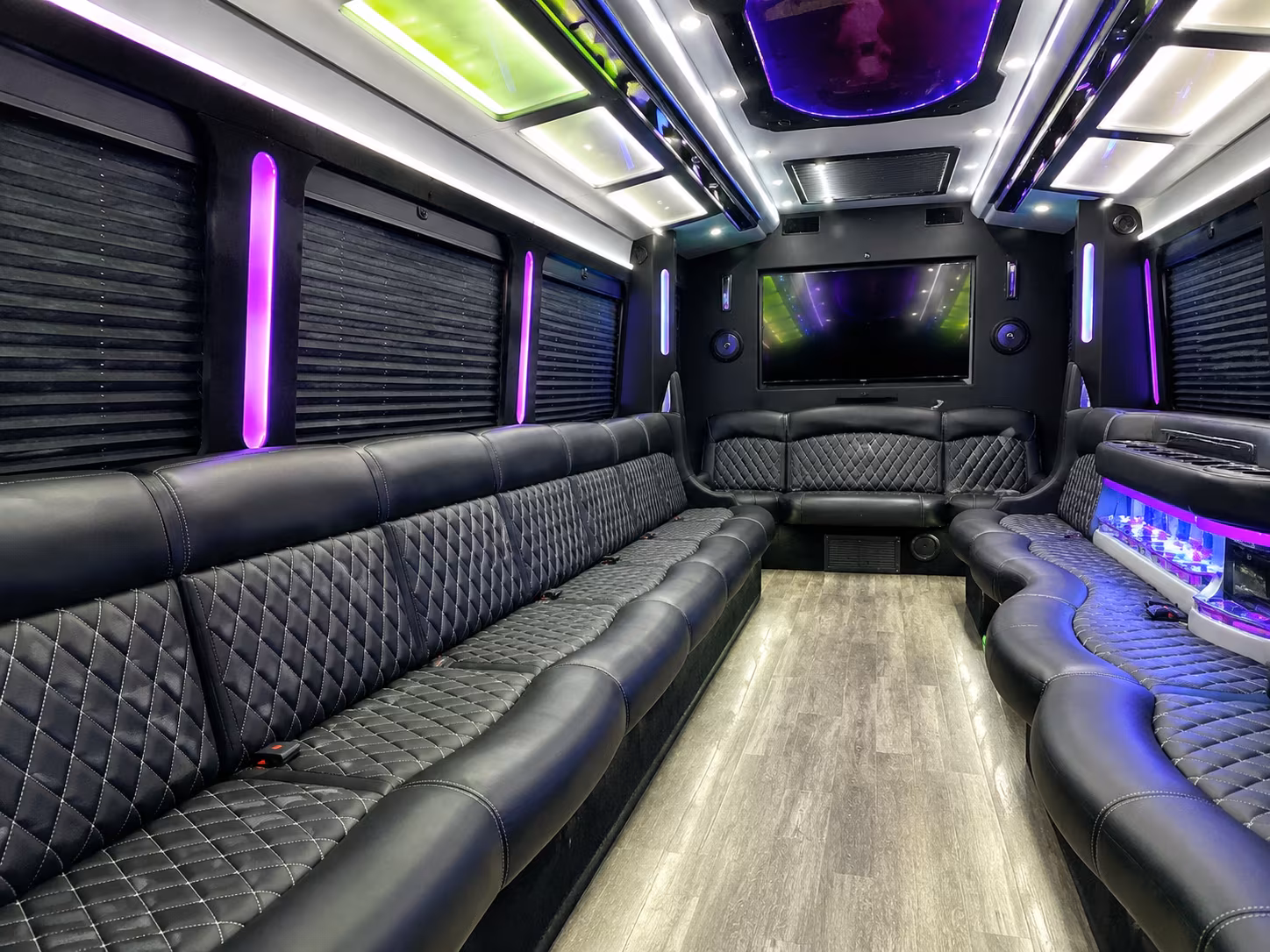 Glendale Birthday, Sweet 16, & Quinceañera Transportation party bus exterior