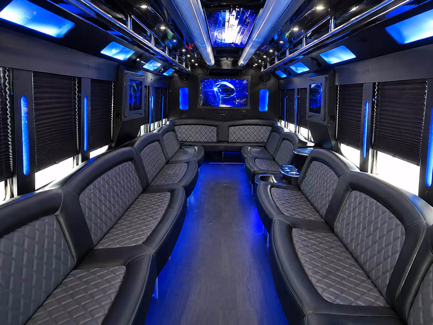 Glendale Concert & Music Festival Transportation party bus interior