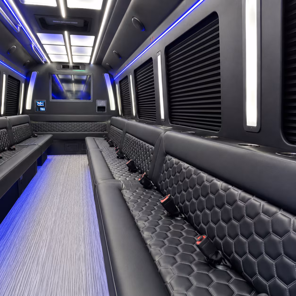Glendale Private Event Transportation party bus exterior