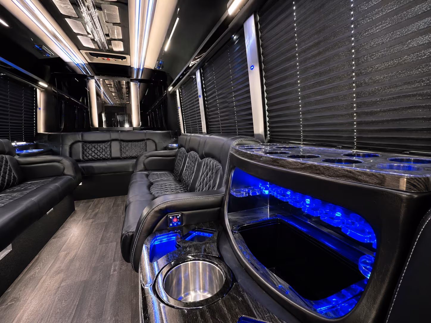Glendale Private Event Transportation party bus exterior