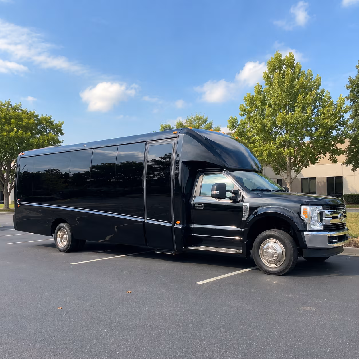 Glendale School Event Transportation party bus exterior