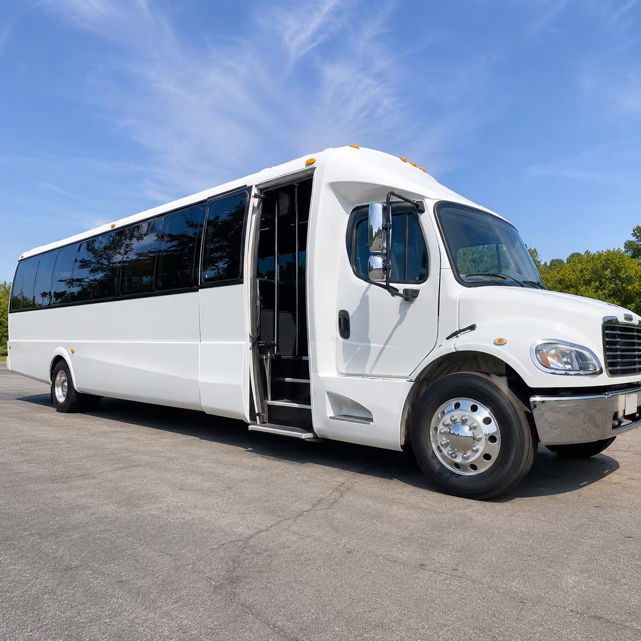 Glendale School Event Transportation party bus exterior