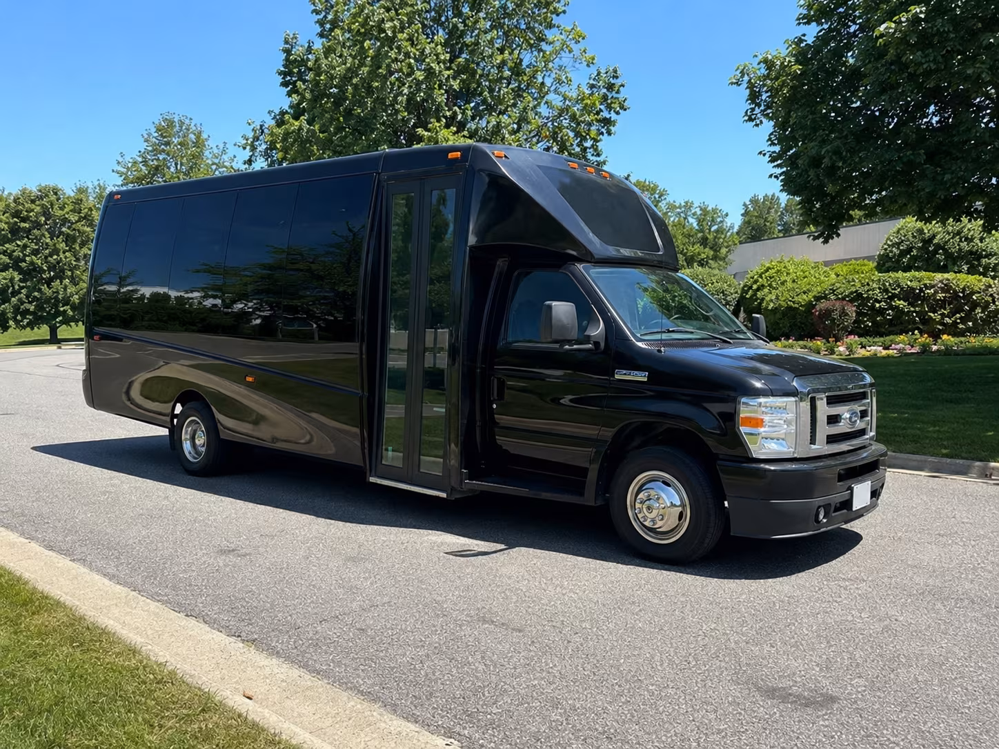 Glendale Wedding Transportation party bus exterior