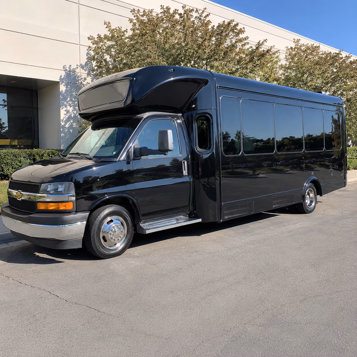 Glendale Wedding Transportation party bus exterior