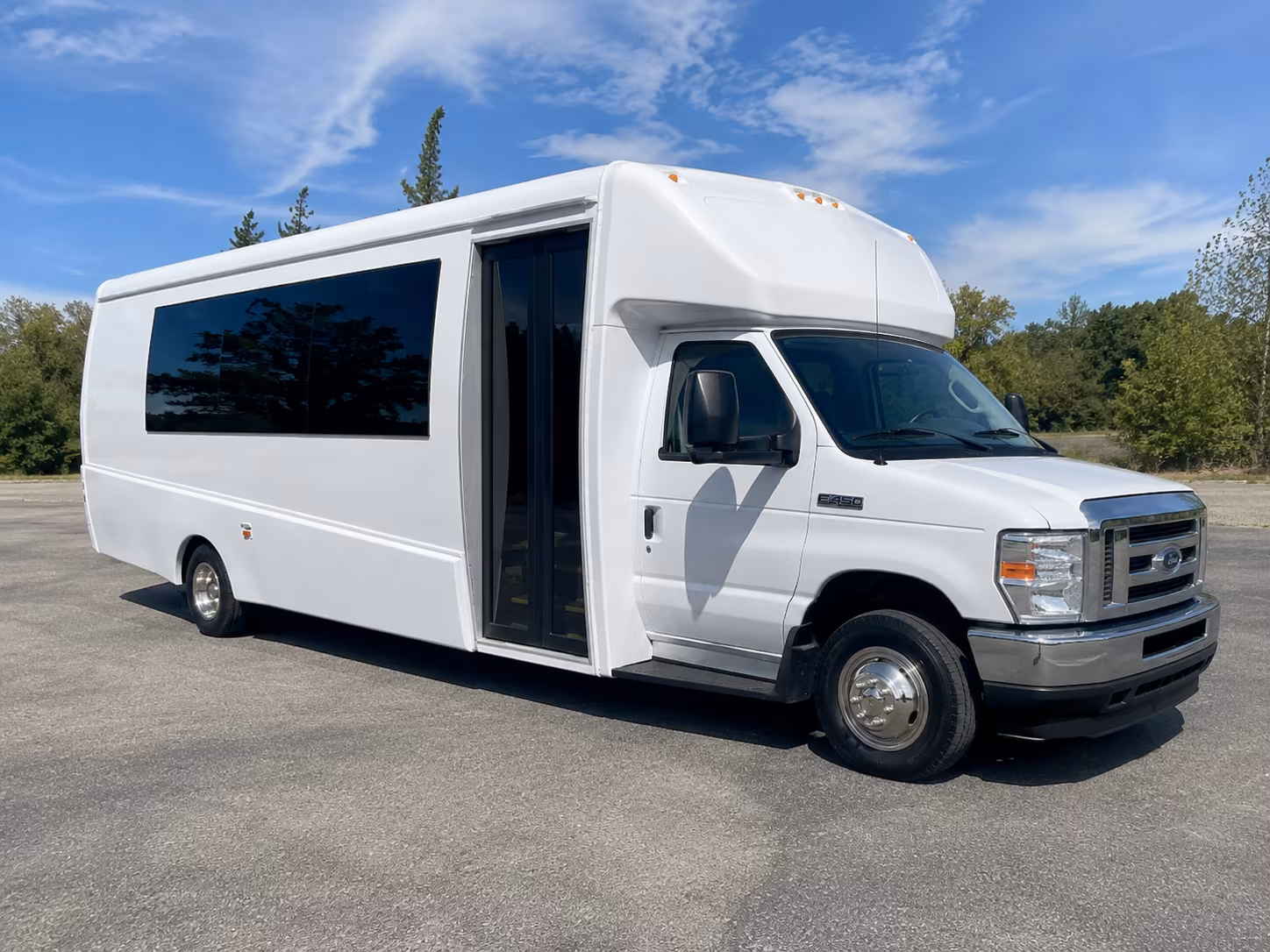 Glendale Wedding Transportation party bus exterior