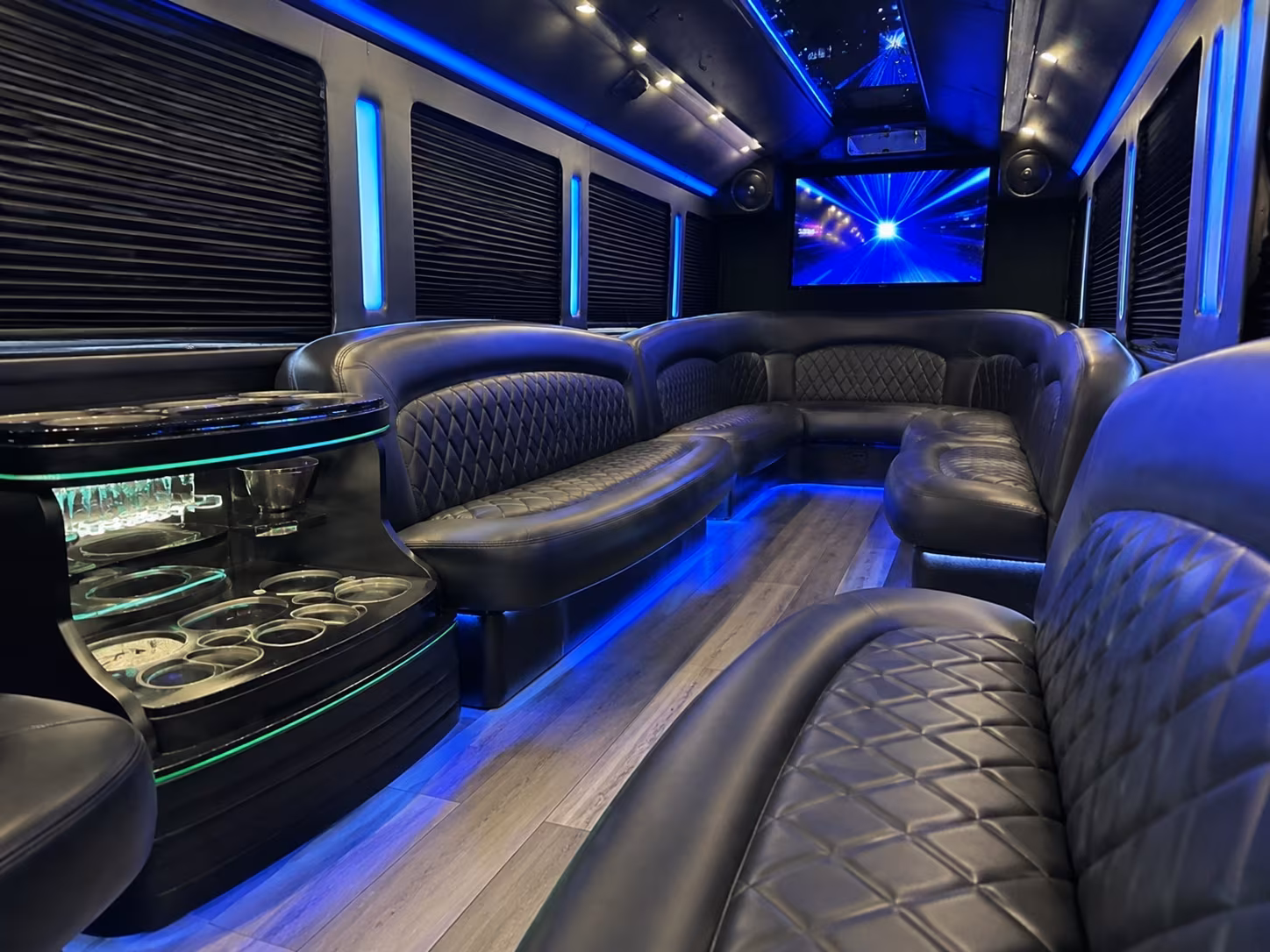 Glendale Winery Tour & Pub Crawl Transportation onboard seating