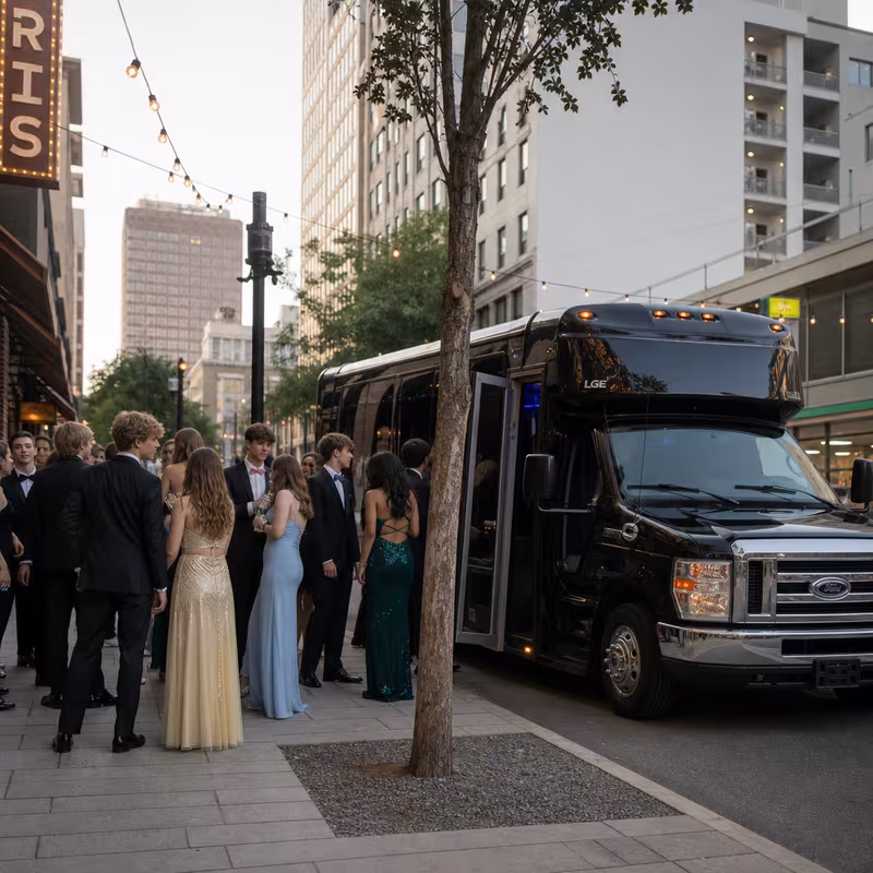 Passengers loading luggage while boarding an Glendale group shuttle