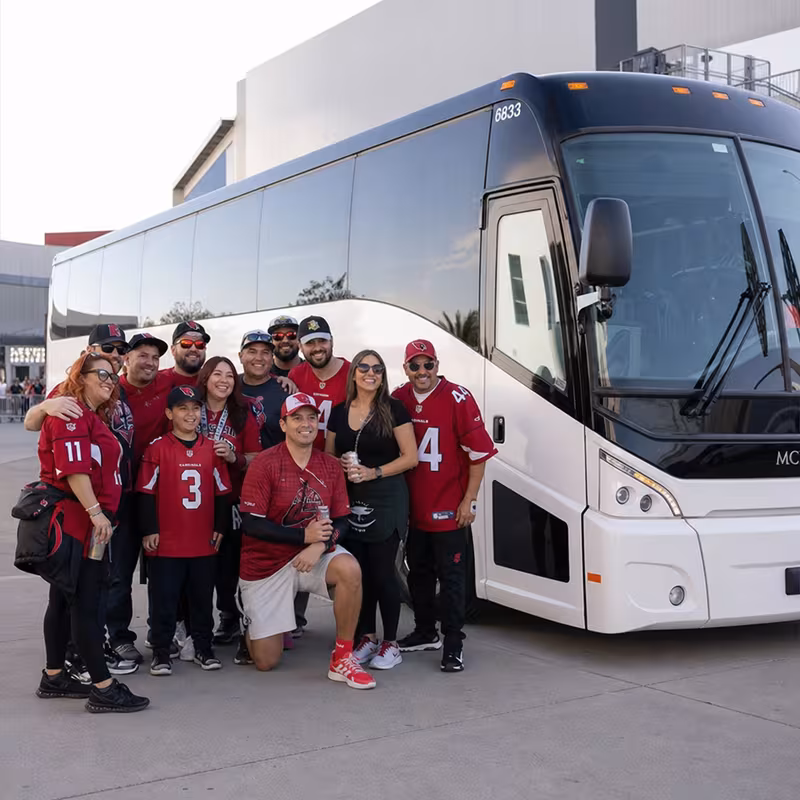 Passengers loading luggage while boarding an Glendale group shuttle