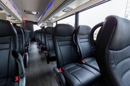 Peoria 45 Passenger Mini Coach Interior