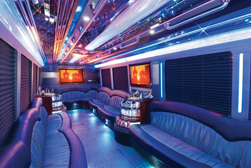 Peoria 20 Passenger Party Bus Interior