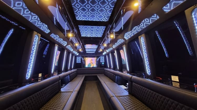 Scottsdale 40 Passenger Limo Bus Interior